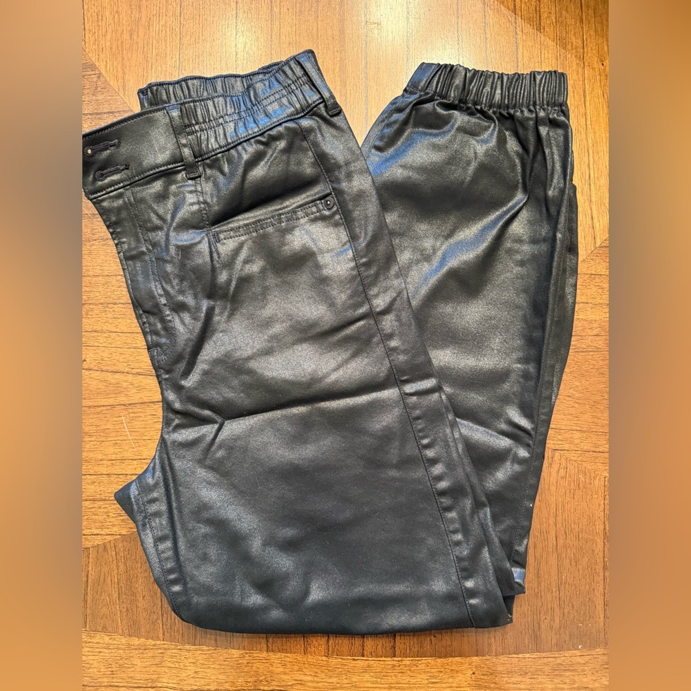 NWOT- Express Black Coated Jogger Jeans
